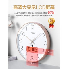 钟表挂钟客厅家用时尚轻奢现代简约电子时钟挂墙石英钟挂表